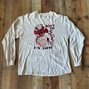 Arkansas Basketball Vintage Long Sleeve T-Shirt Size XL (1995) in Gray